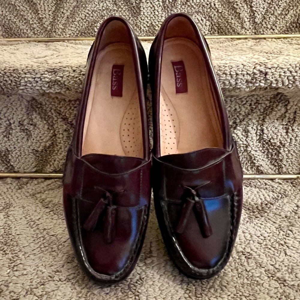 EUC Mens Bass Harrison Mahogany Tassel Slip On Loafers Shoes Size 11D 11 D - Picture 6 of 7